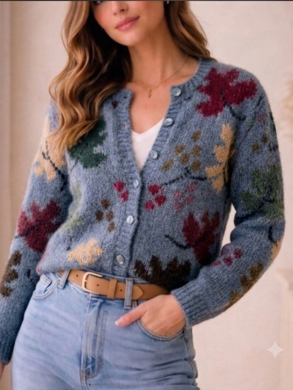 Talbots Petites Hand Knit Cardigan Size SM Petite